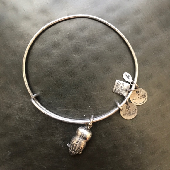 Alex and Ani owl bangle bracelet in silver - Picture 2 of 6